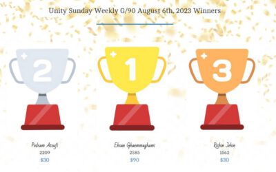 Unity Sunday Weekly G/30 August 6th, 2023 Winners